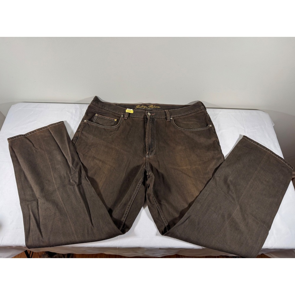 Indigo Palms Tommy Bahama Mens Brown Classic Fit Denim Jeans 42x32